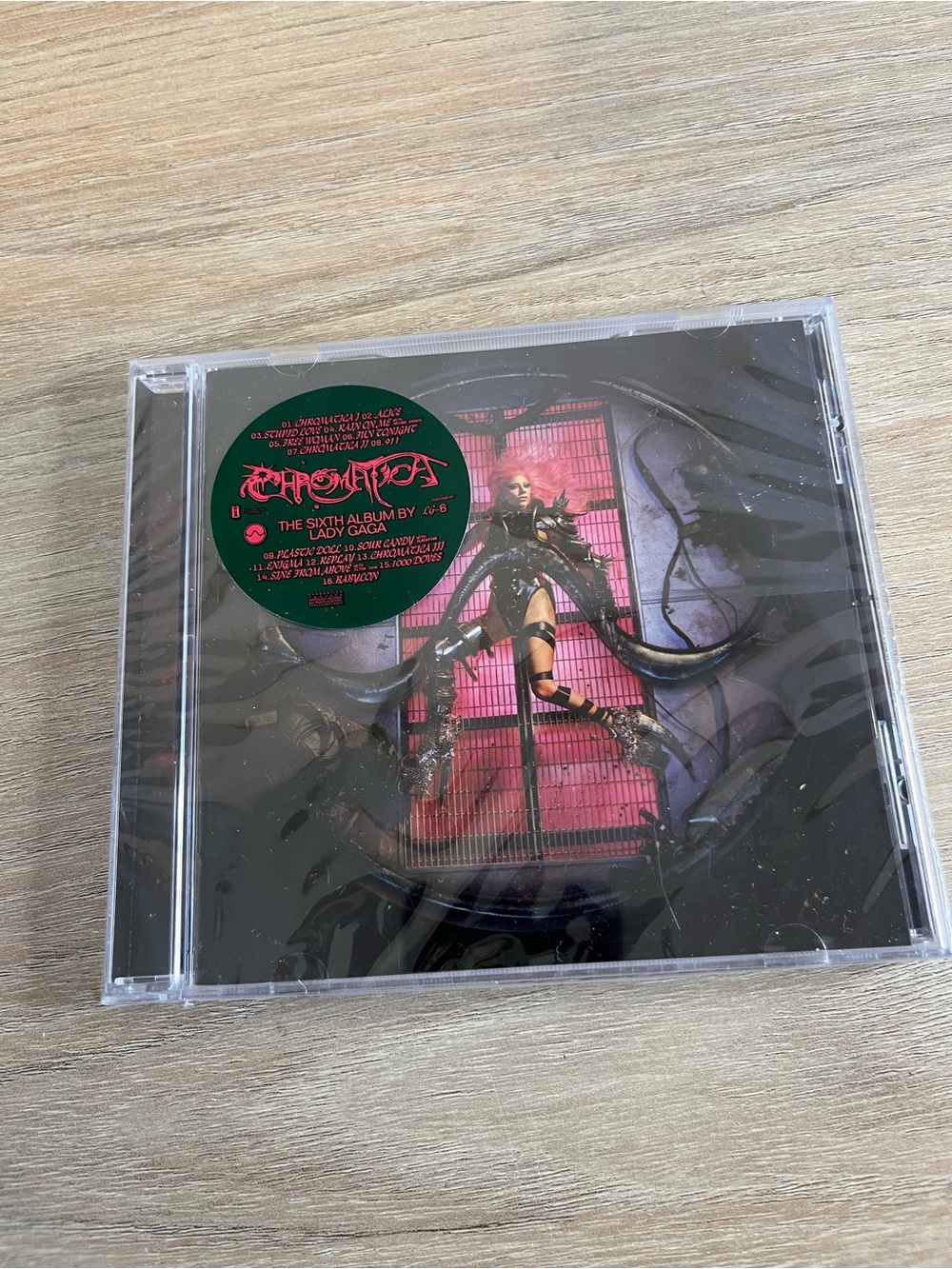 Lady Gaga Chromat — Dark Green and Hot Pink Graphic Disc